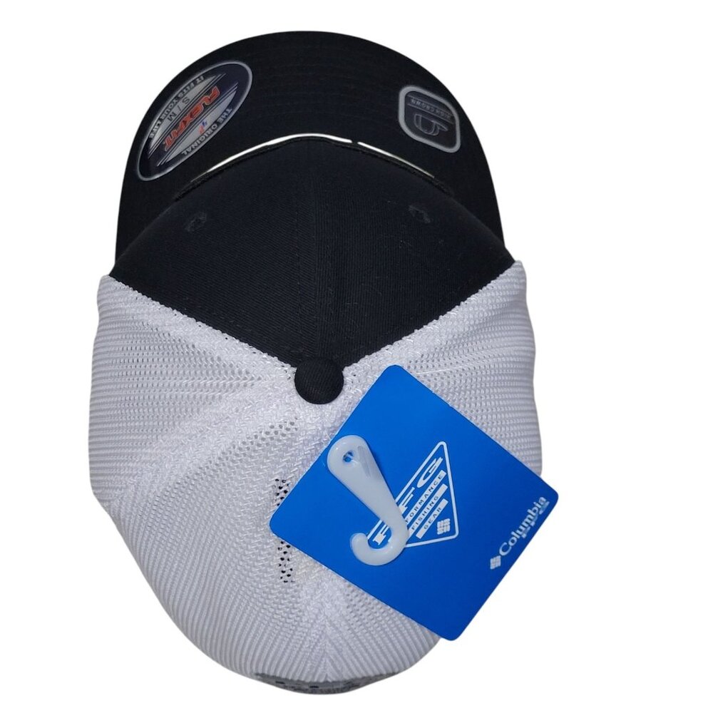 Columbia PFG Hooks Fitted Hat Size L/XL Mesh Back Stretch FlexFit Cap High Crown - Picture 5 of 14